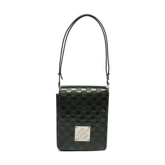 Pre-Loved Louis Vuitton Damier Vernis Leather Petrole Blue and Green