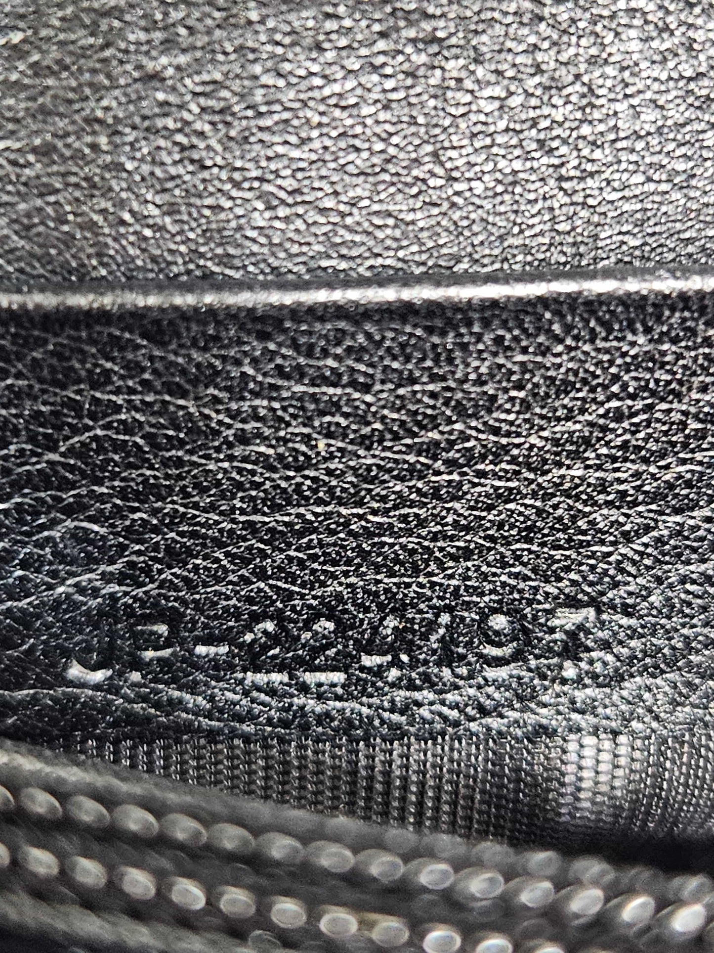 Salvatore Ferragamo Leather Wallet Wristlet Black -Pre-Owned