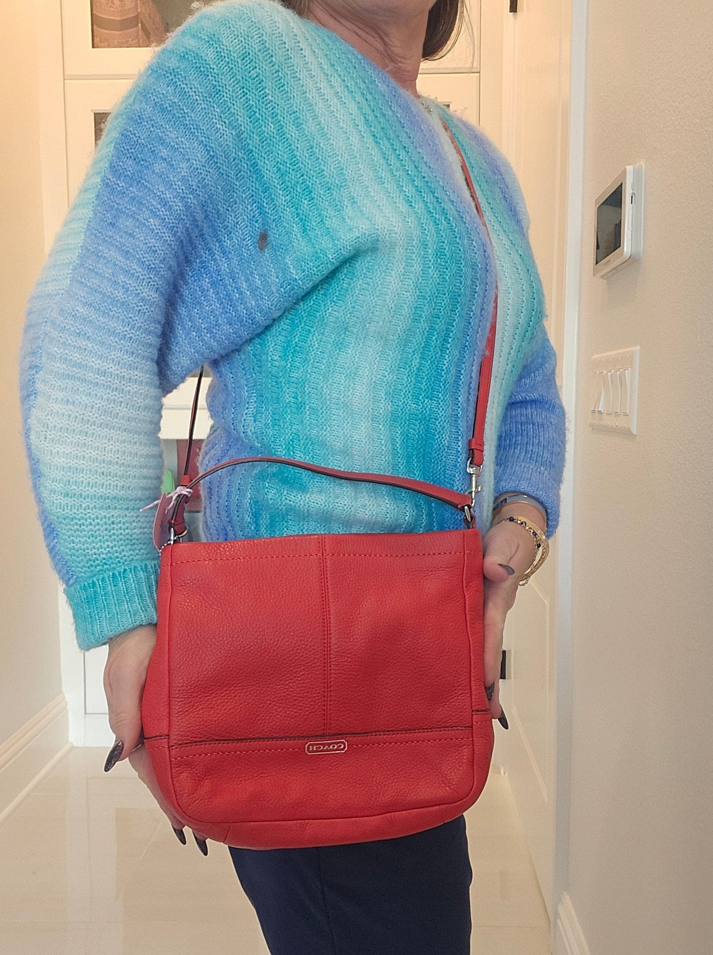 Coach Park Leather Shoulder Bag Mini -Pre-Owned