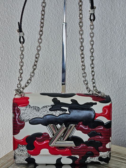 Louis Vuitton Patchwork Waves Twist MM red and black epi leather