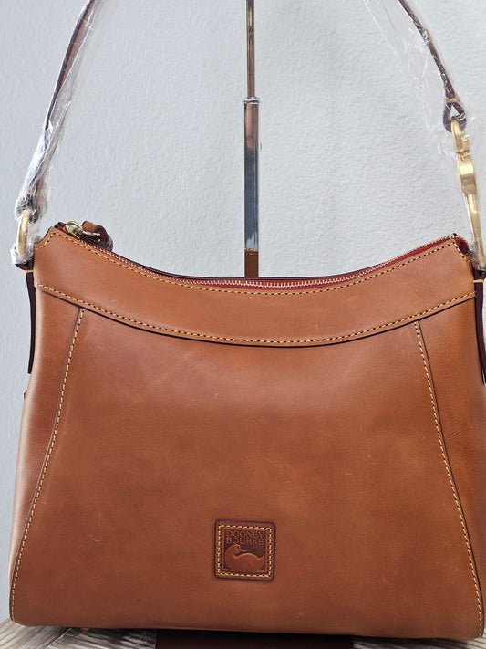 Dooney & Bourke Florentine Cassidy Leather Hobo Bag Cognac Brown
