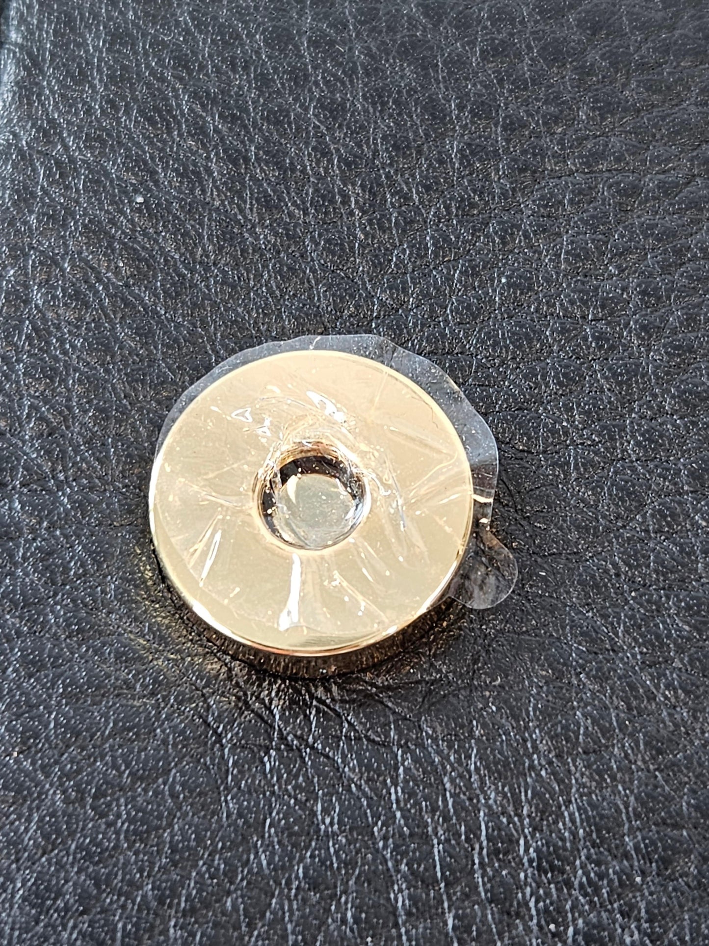 snap Tory Burch Britten Chain Leather Wallet Black gold hardware