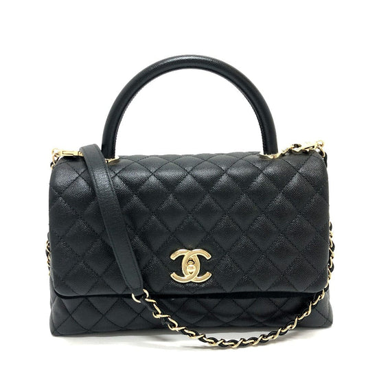 Chanel Handbag Caviar Matelasse Coco Handle 29 Black