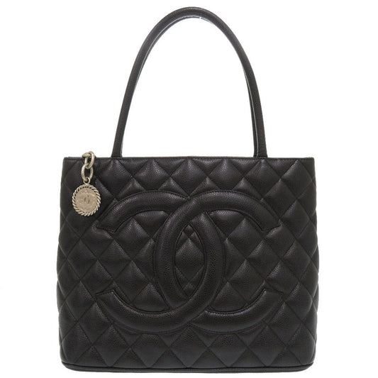 Chanel Caviar Quilted Medallion Tote Black