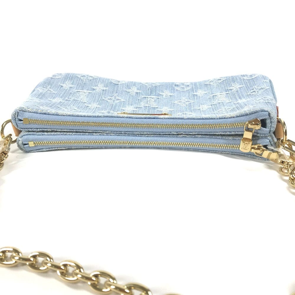 Louis Vuitton Monogram Denim Liv Pochette Sky Blue