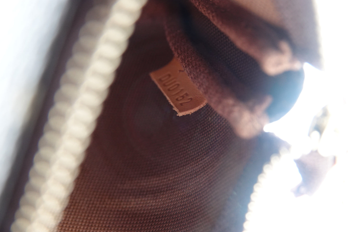 date code Louis Vuitton brown canvas Monogram Mini Pochette Accessories gold hardware