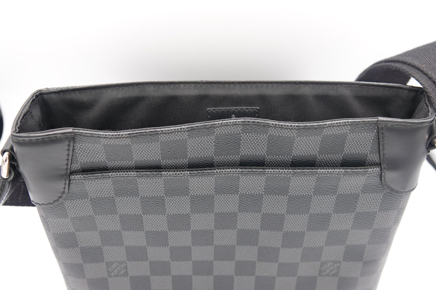 top edge Louis Vuitton Damier Graphite District PM
