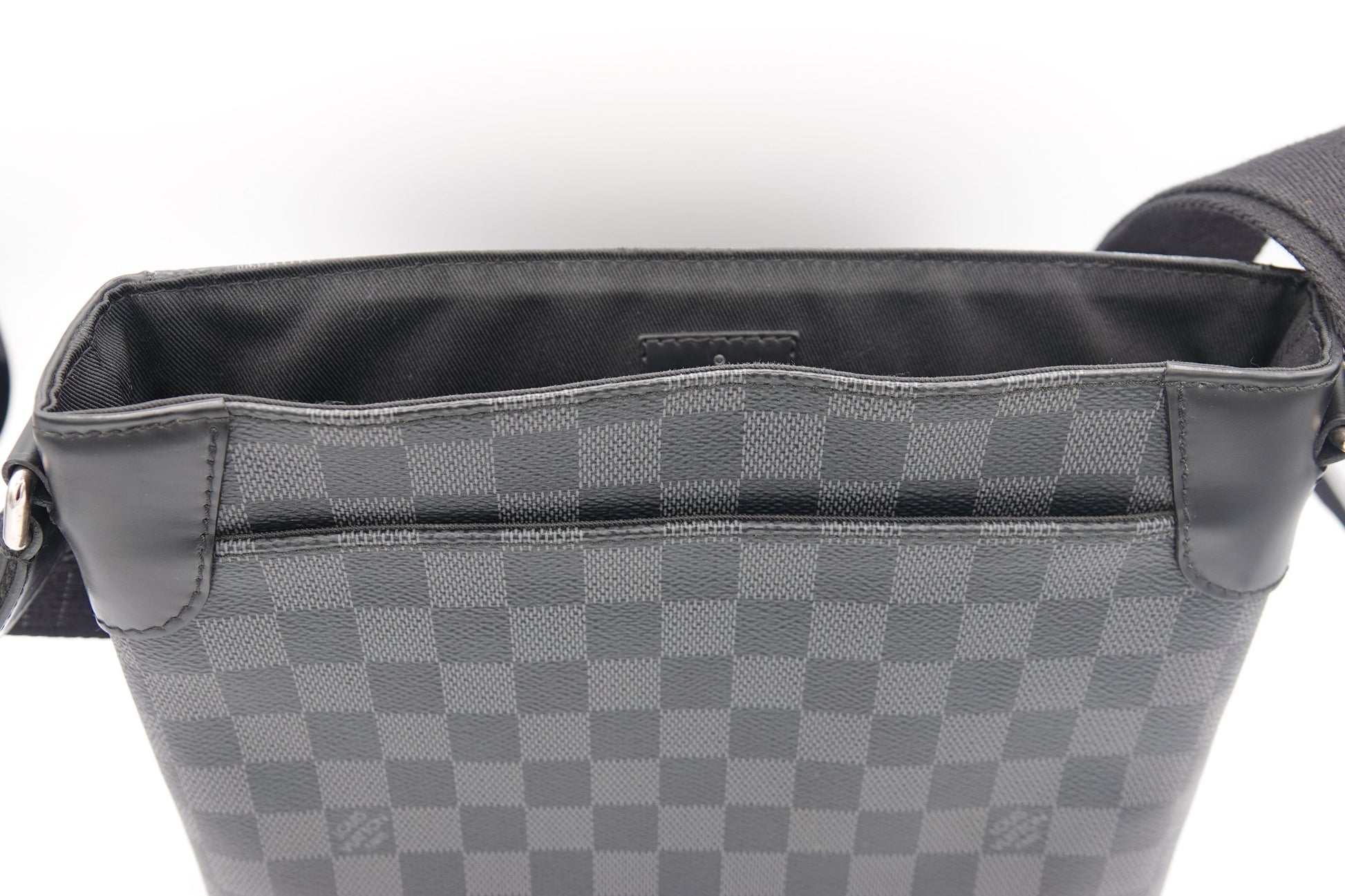 top edge Louis Vuitton Damier Graphite District PM
