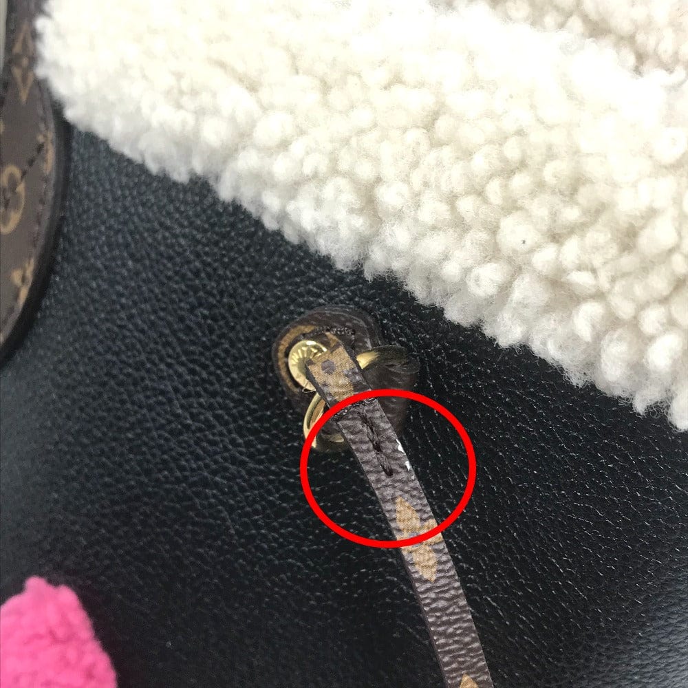 Louis Vuitton Monogram Teddy Shearling Neverfull MM Black