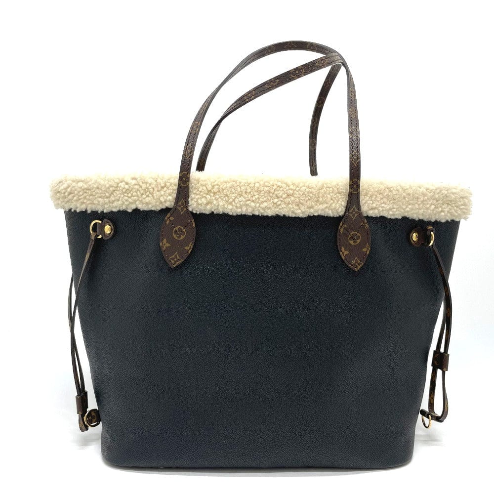 Louis Vuitton Monogram Teddy Shearling Neverfull MM Black