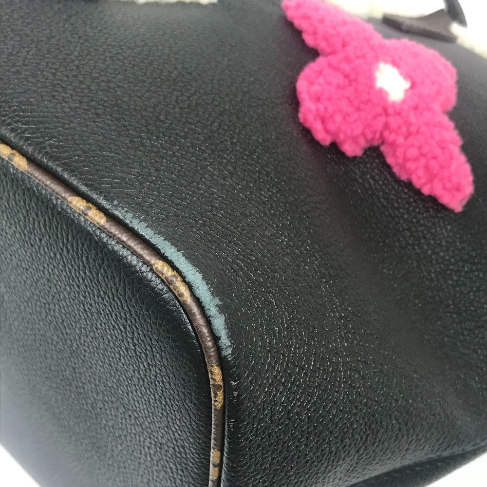 Louis Vuitton Monogram Teddy Shearling Neverfull MM Black