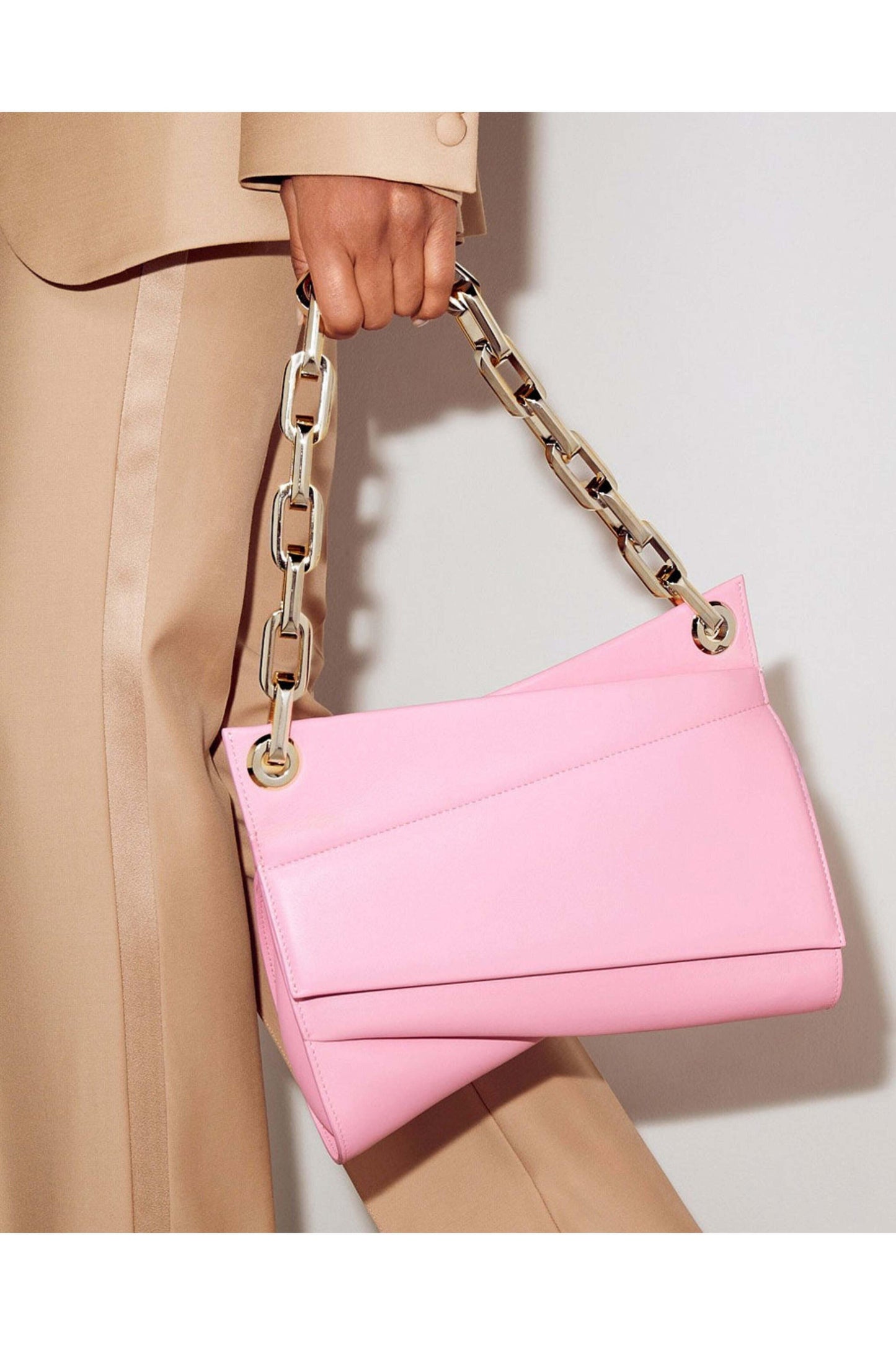 Christian Louboutin Loubitwist Calipso Pink Chain Shoulder Bag