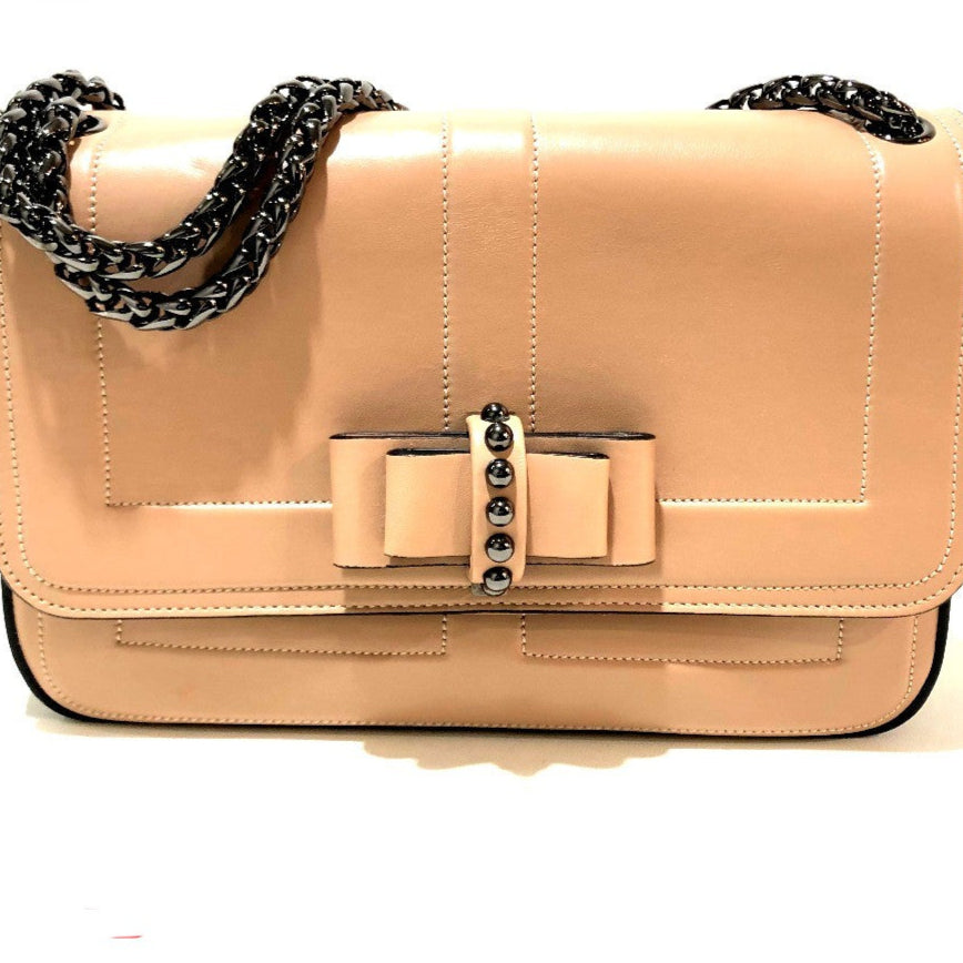 Christian Louboutin Sotto Pelle Sweet Charity Shoulder Bag Beige