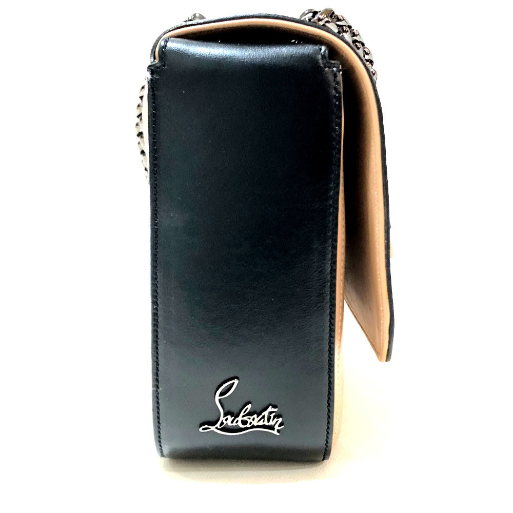 Black leather wallet with a brand logo on a white background