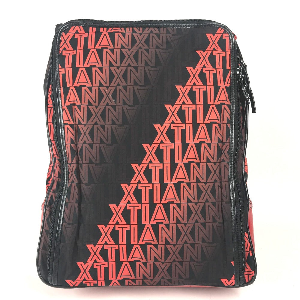 Black bag with red and white 'XTIAN' pattern on a white background