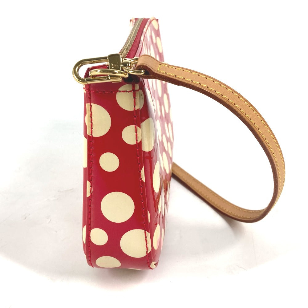 side Louis Vuitton Vernis Kusama Infinity Dots Pochette Accessories Red