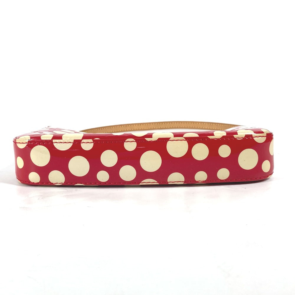 bottom Louis Vuitton Vernis Kusama Infinity Dots Pochette Accessories Red