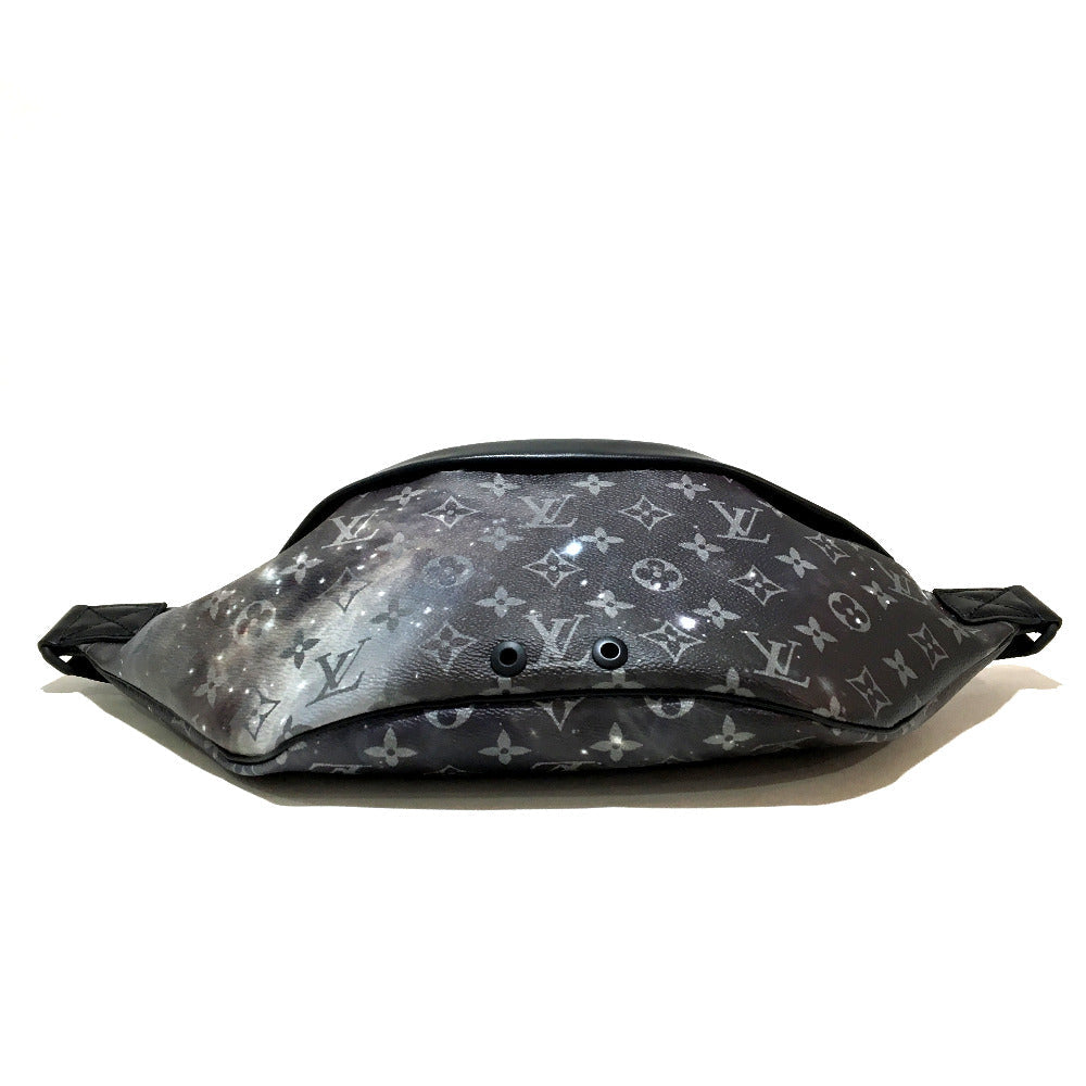 Black and gray patterned bag with brand logo on a white background
