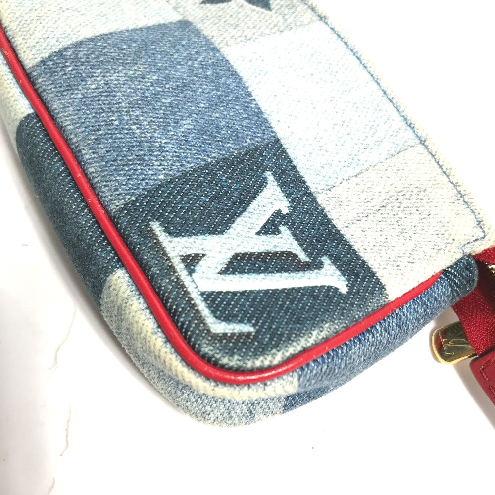 corner Louis Vuitton Denim Micro Pochette Accessories Denim Rouge
