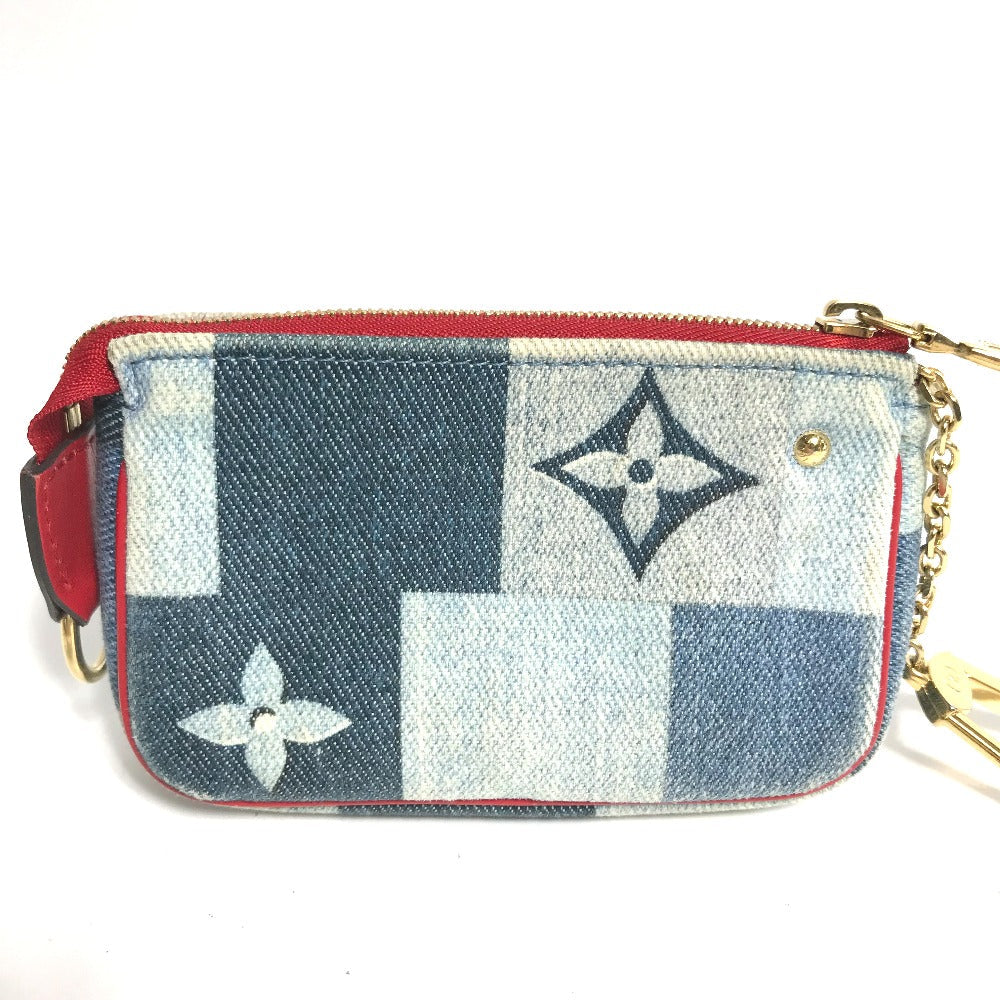 back Louis Vuitton Denim Micro Pochette Accessories Denim Rouge
