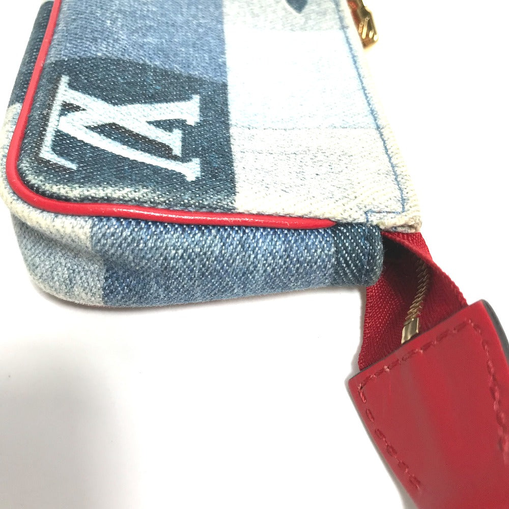 side Louis Vuitton Denim Micro Pochette Accessories Denim Rouge
