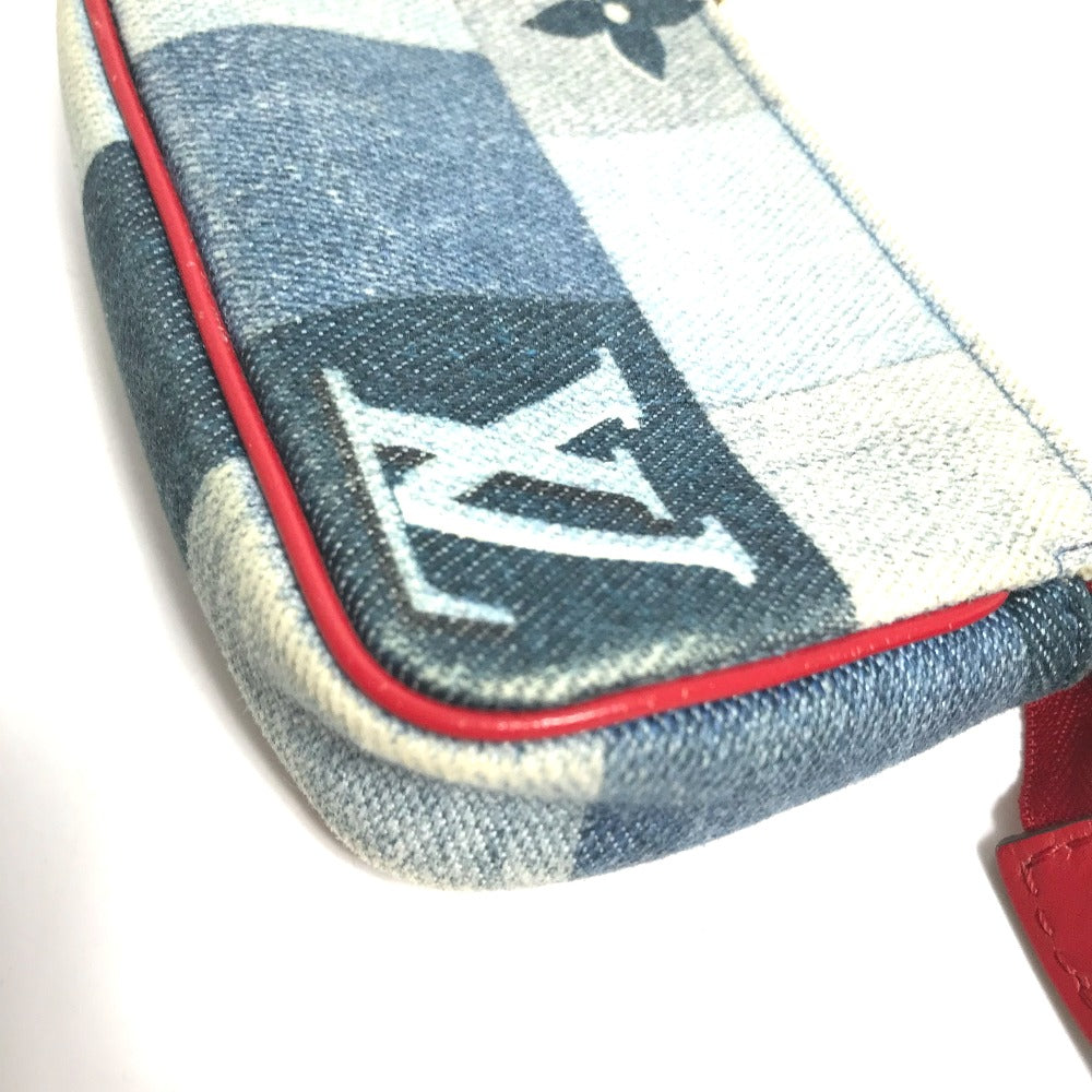 corner Louis Vuitton Denim Micro Pochette Accessories Denim Rouge