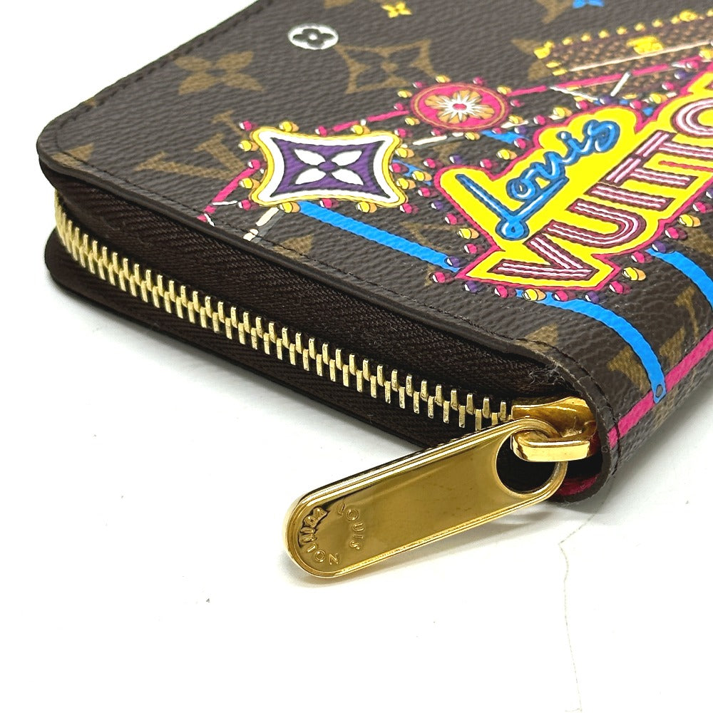 zipper pull Louis Vuitton 2020 Christmas Animation Monogram Zippy Wallet Pivoine