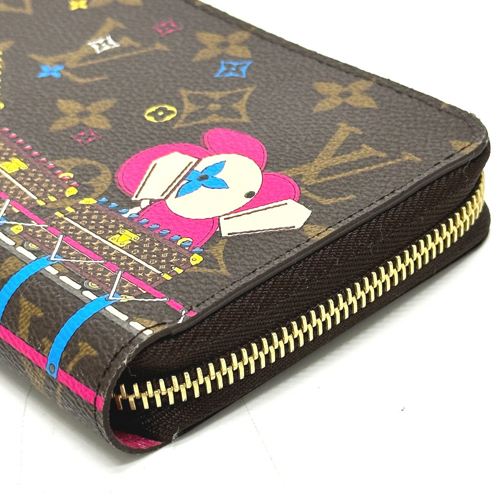 corner side Louis Vuitton 2020 Christmas Animation Monogram Zippy Wallet Pivoine