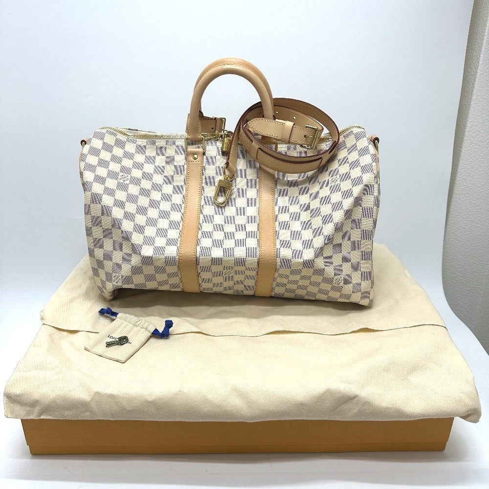 box and dustbag Louis Vuitton Damier Azur Keepall Bandouliere 45