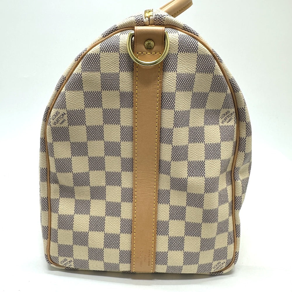 side Louis Vuitton Damier Azur Keepall Bandouliere 45