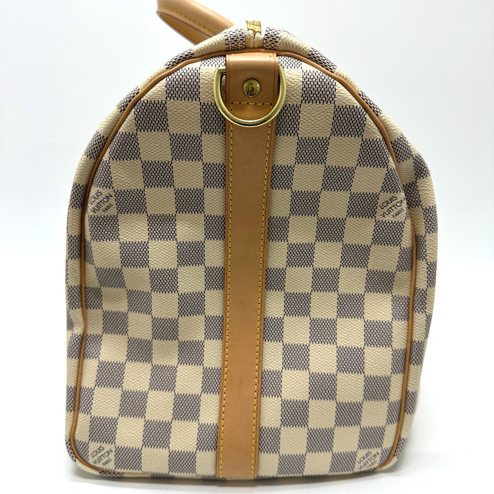 side two Louis Vuitton Damier Azur Keepall Bandouliere 45