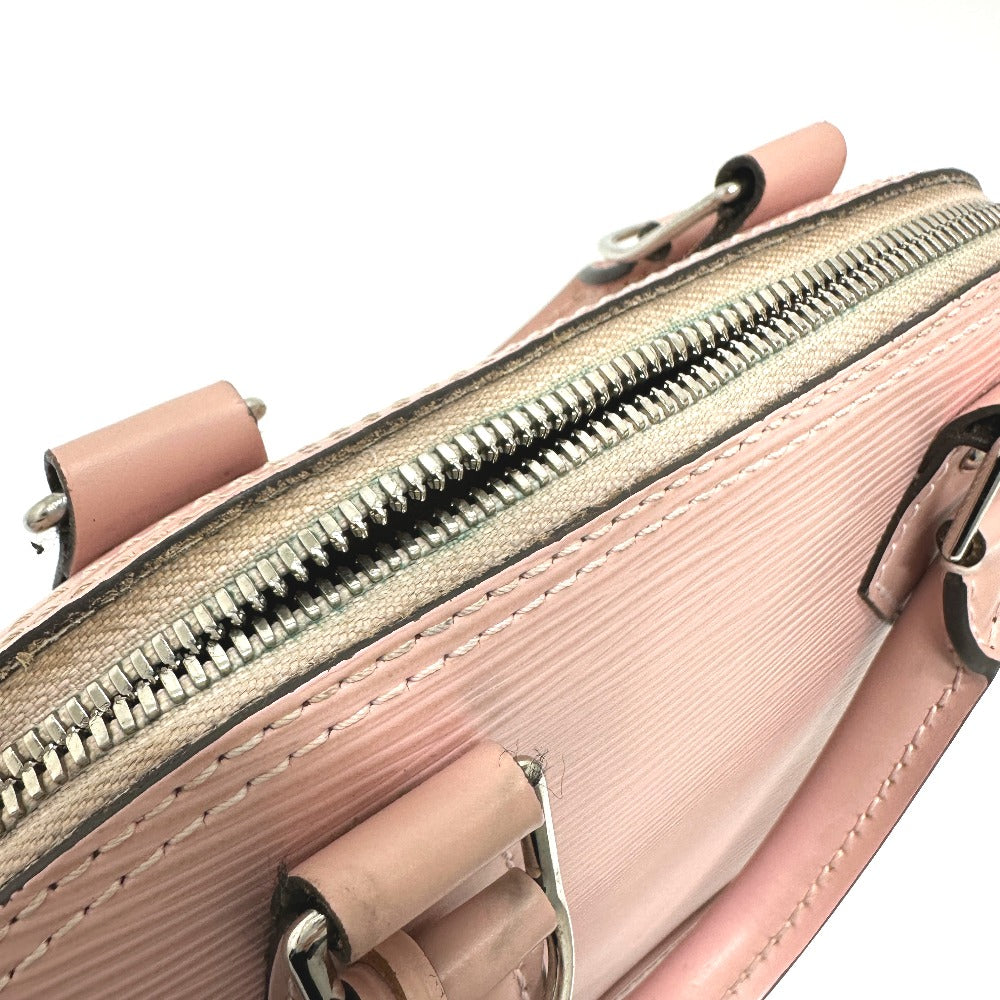 top zipper Louis Vuitton Epi Leather Alma BB Rose Ballerine