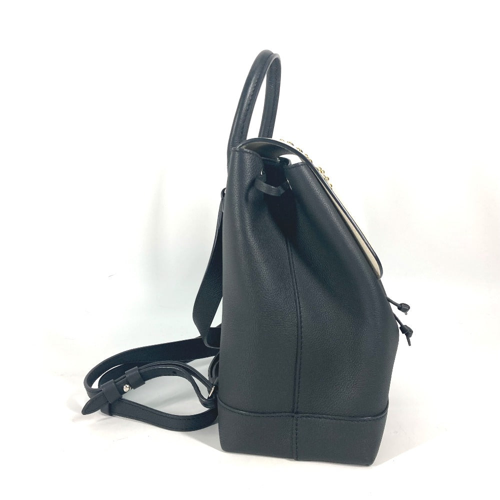 Black backpack on a white background