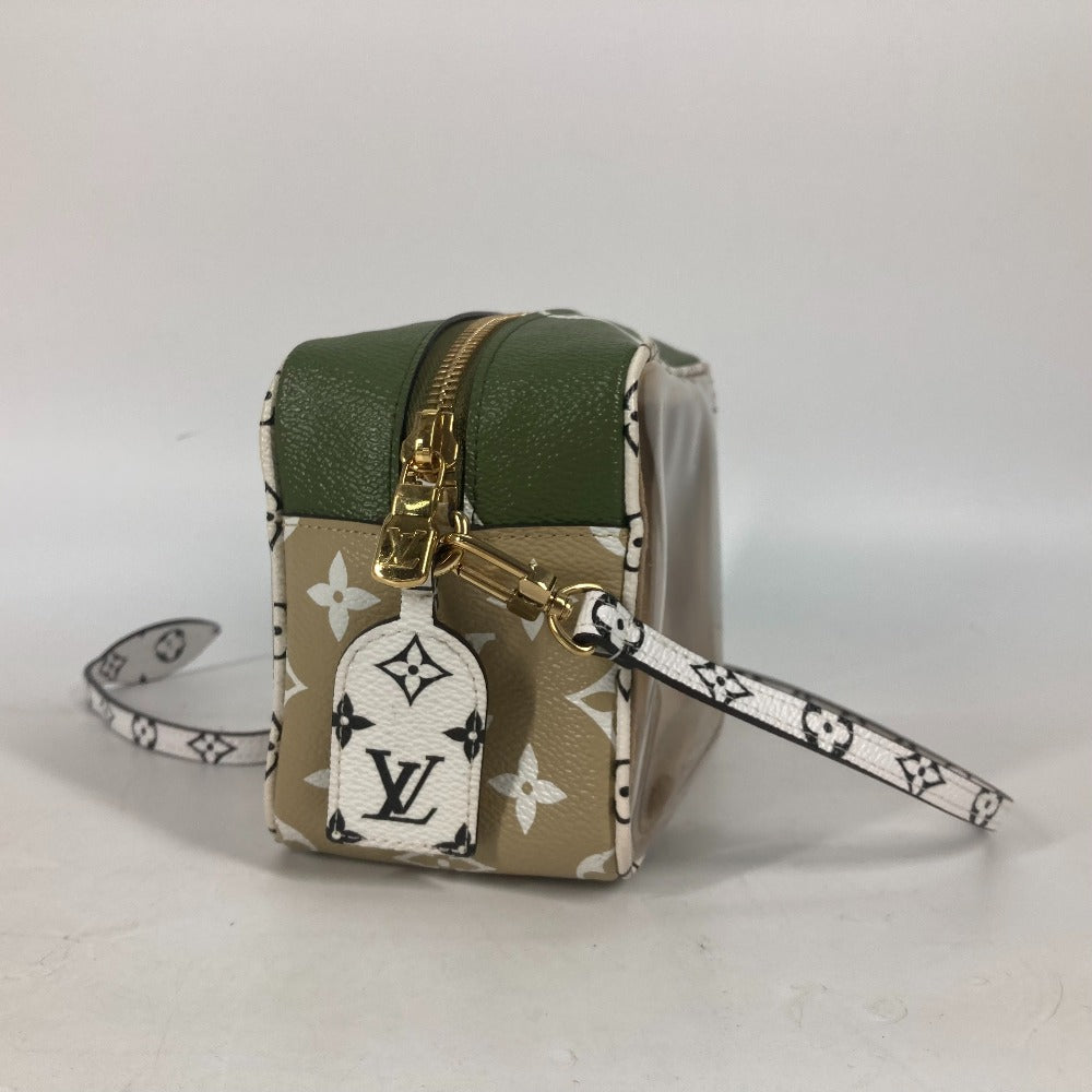 side two Louis Vuitton Monogram Giant Beach Pouch Khaki