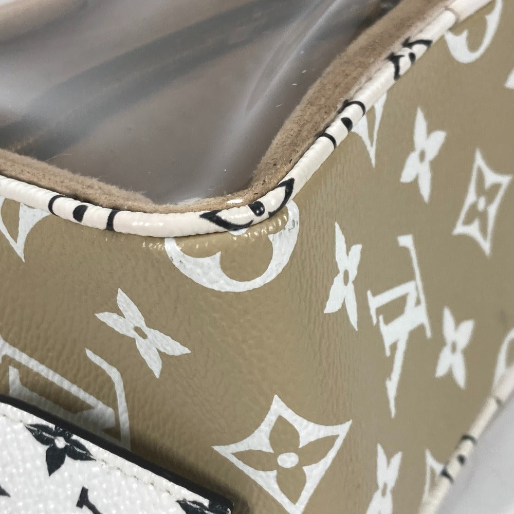 corner two Louis Vuitton Monogram Giant Beach Pouch Khaki