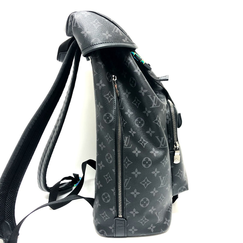 Gray monogram backpack with zippers on a white background