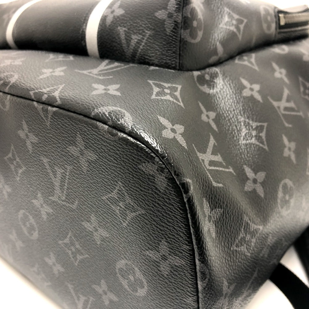 Close-up of a black Louis Vuitton monogram handbag