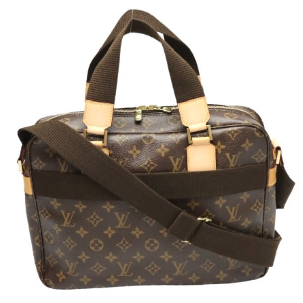 back Louis Vuitton Brown Canvas Monogram Sac Bosphore Briefcase Bag