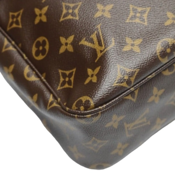 bottom corner Louis Vuitton Brown Canvas Monogram Sac Bosphore Briefcase Bag