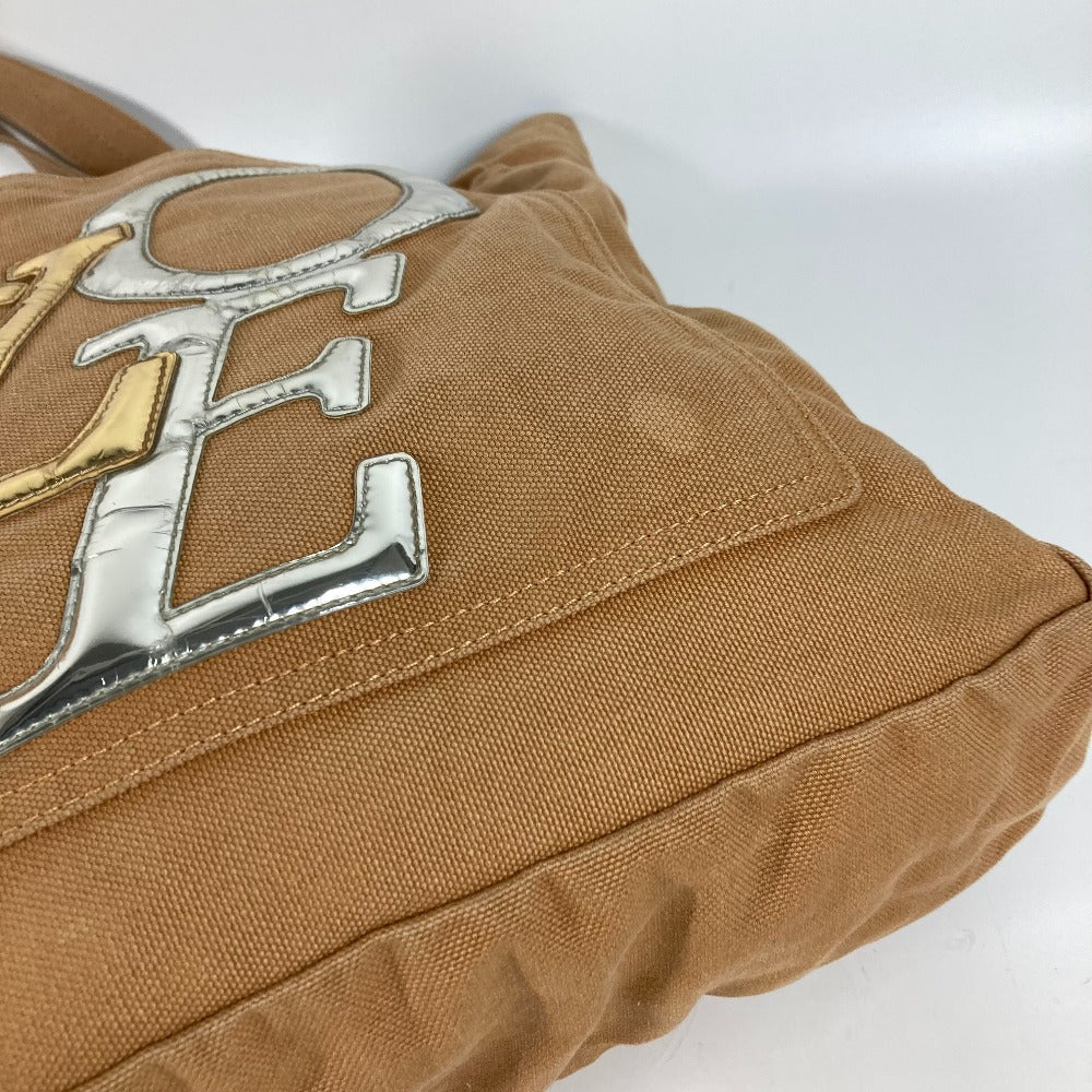 front corner  Louis Vuitton Canvas Miroir That's Love LVOE Tote Brown Canvas