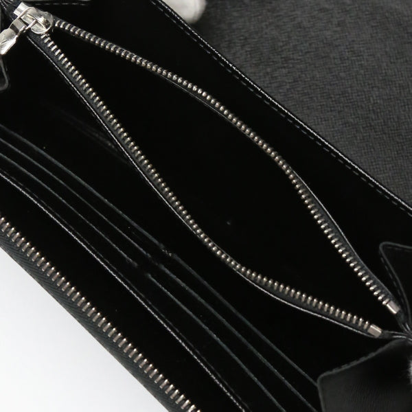 interior zipper pocket Louis Vuitton Damier Graphite XL Zippy Wallet grey and black 
