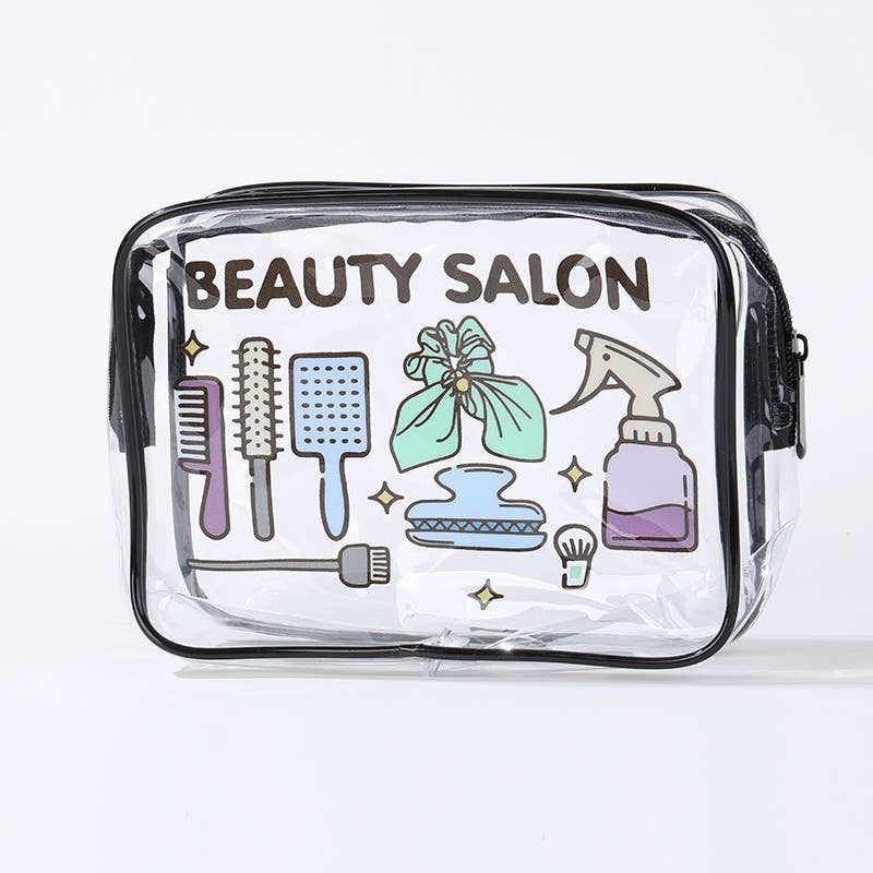 Clear Travel Cosmetic Organizer Pouch | Beauty Salon | NWT