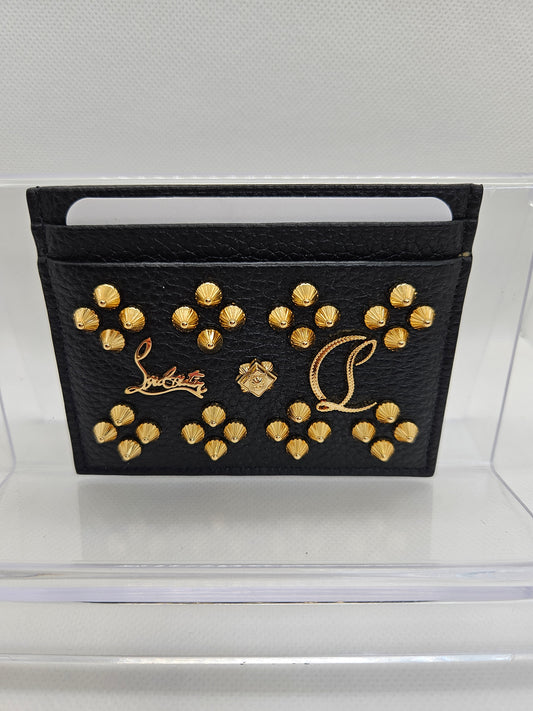 Pre-Loved Christian Louboutin Loub In The Sky Studded Card Holder