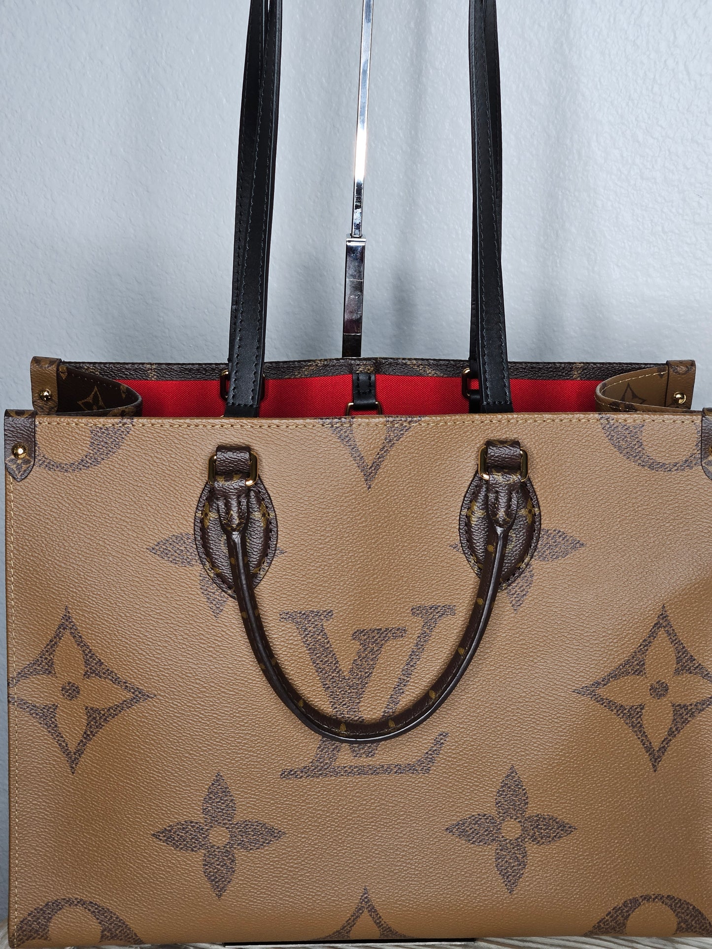 Pre-Loved Louis Vuitton Reverse Large Monogram On The Go MM "Sold Out "