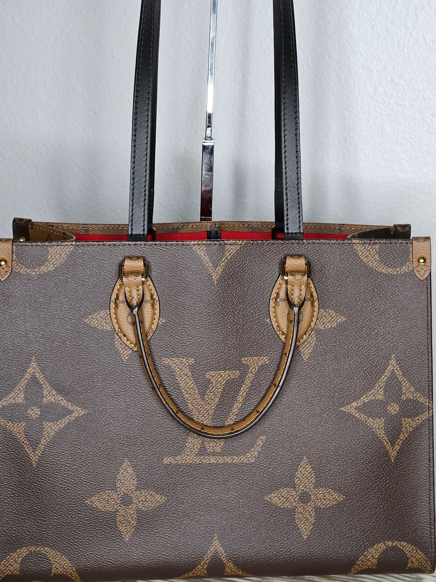 Pre-Loved Louis Vuitton Reverse Large Monogram On The Go MM "Sold Out "