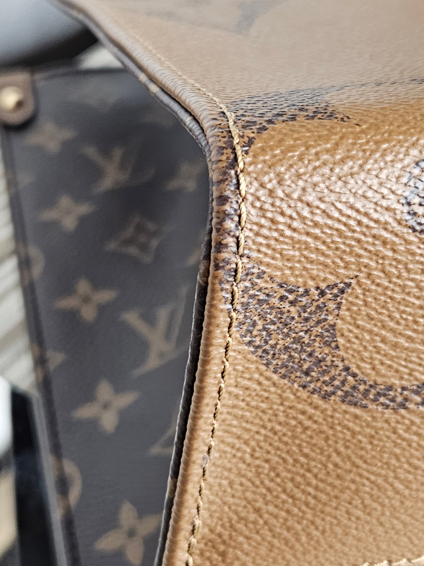 Pre-Loved Louis Vuitton Reverse Large Monogram On The Go MM "Sold Out "