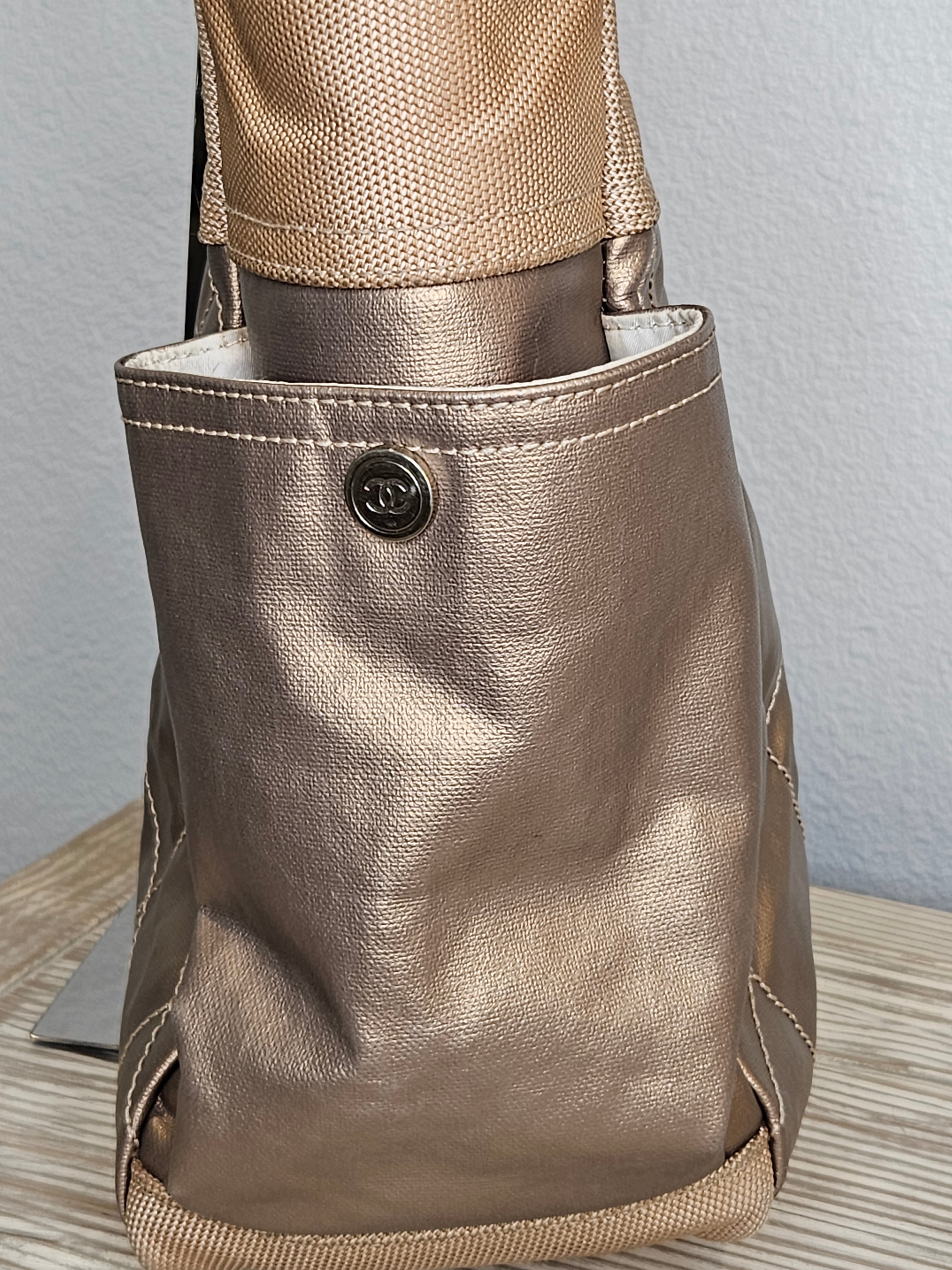 Chanel Paris-Biarritz Grand Tote Metallic XL -Pre-Owned