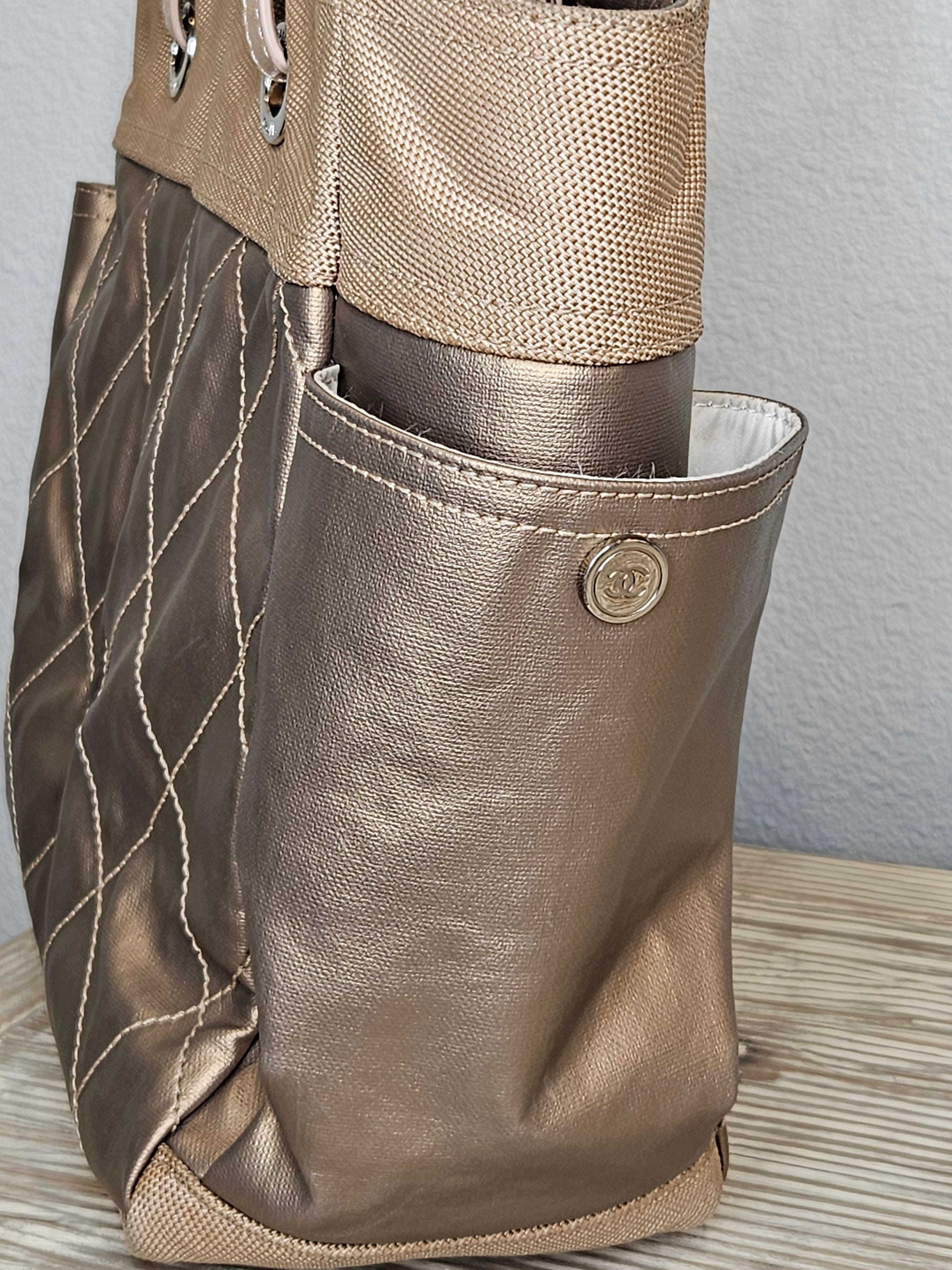 Chanel Paris-Biarritz Grand Tote Metallic XL -Pre-Owned