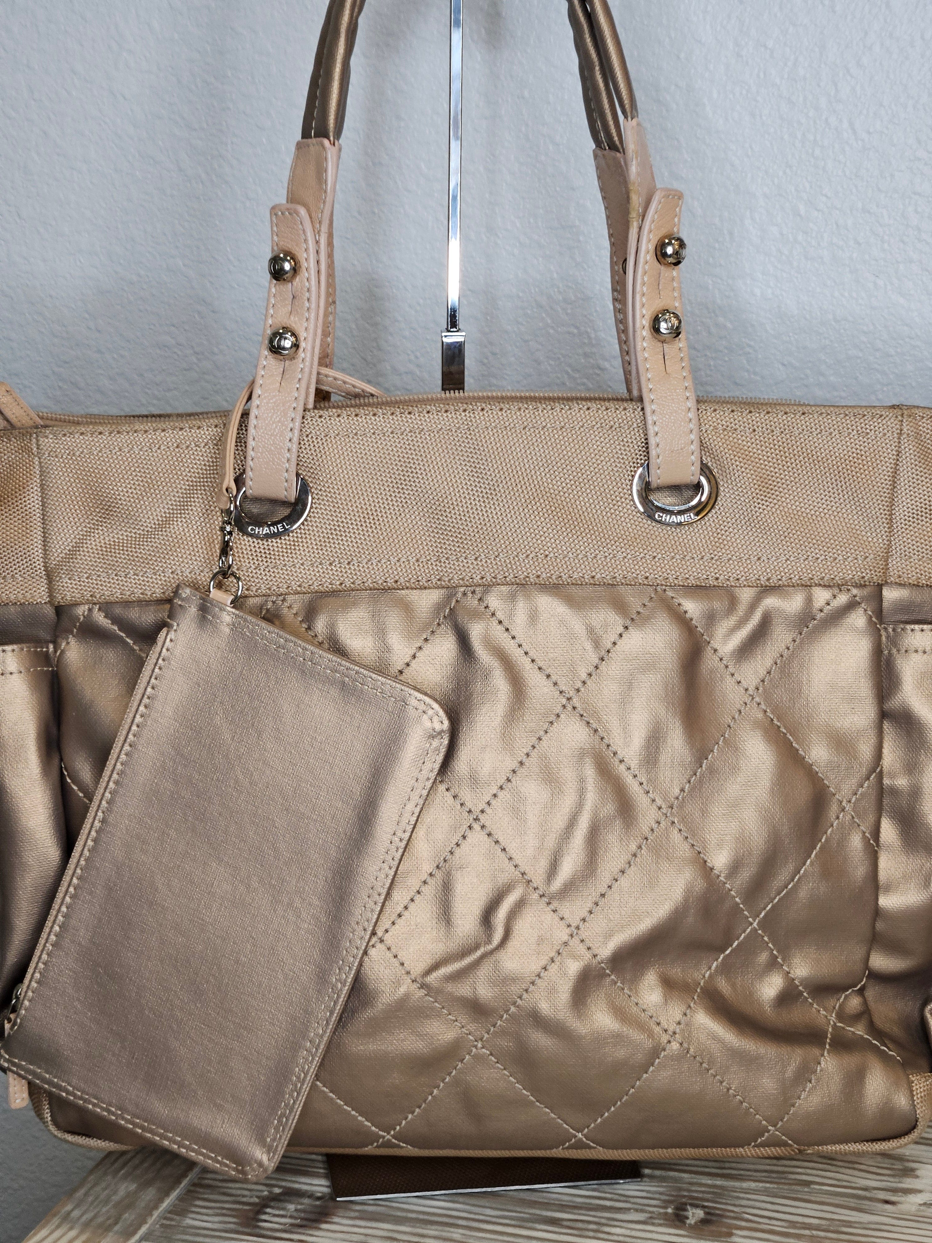 Chanel Paris-Biarritz Grand Tote Metallic XL -Pre-Owned