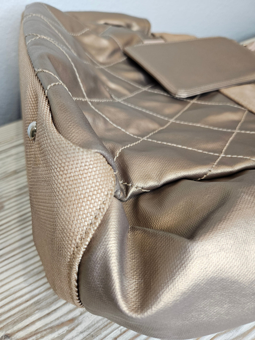 Chanel Paris-Biarritz Grand Tote – Metallic Quilted | Karl Lagerfeld Era | Pre-Owned